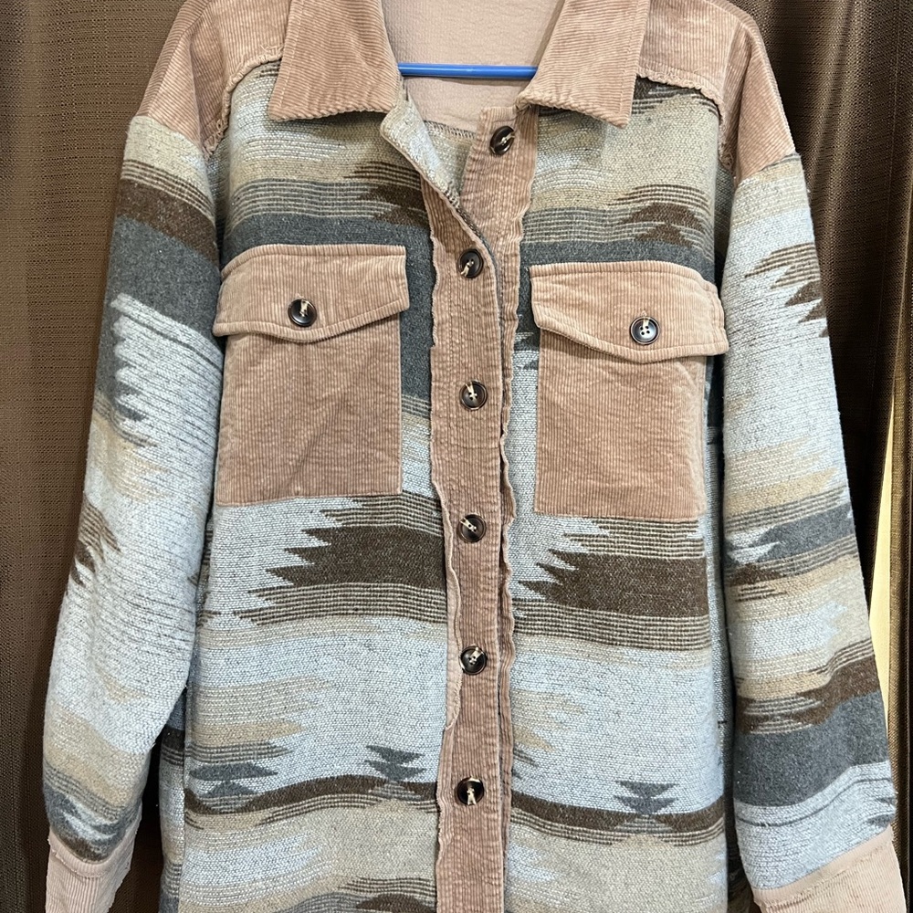 Women’s wool/corduroy shacket